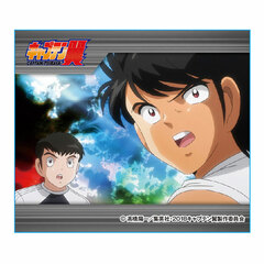Captain Tsubasa Miniature Frame Stand Badge Kojirou Hyuuga & Takeshi Sawada