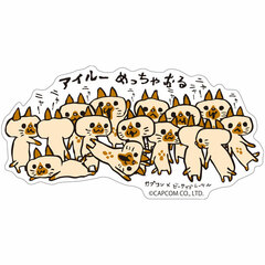 CAPCOM x B-SIDE LABEL Sticker Monster Hunter Felyne Meccha Oru