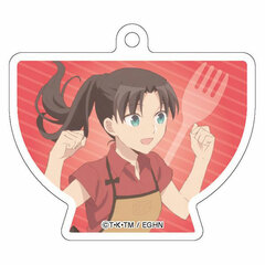 Emiya-san Chi no Kyou no Gohan Diecut Acrylic Ballchain Rin Tohsaka