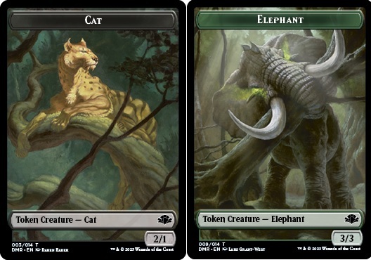 Cat Token (003) // Elephant Token - Foil