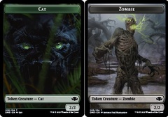 Cat (008) // Zombie (005) Double-Sided Token - Foil