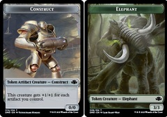 Construct (014) // Elephant (009) Double-Sided Token - Foil