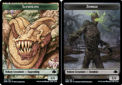 Saproling (011) // Zombie (005) Double-Sided Token - Foil