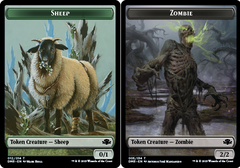 Zombie // Sheep Double-sided Token - Foil