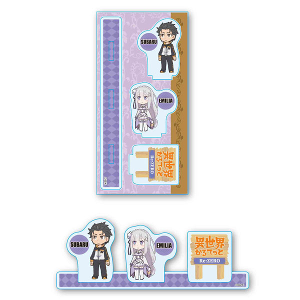 Acrylic Figure Isekai Quartet Subaru & Emilia