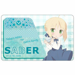 Emiya-san Chi no Kyou no Gohan IC Card Sticker Saber SD