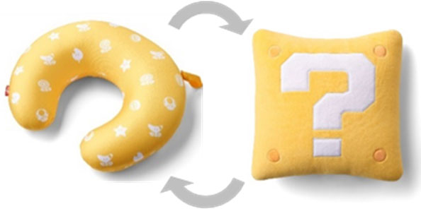 2WAY Neck Pillow Super Mario (Question Block)