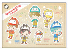 Ensemble Stars! x Sanrio Characters Synthetic Leather Pass Case Ryuseitai x HELLO KITTY
