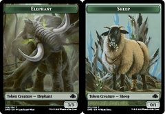 Elephant // Sheep Double-sided Token - Foil