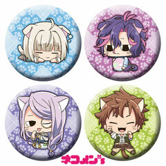 DAME x PRINCE ANIME CARAVAN - Nekomens Can Badge Set B 4Item Set