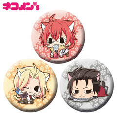 DAME x PRINCE ANIME CARAVAN - Nekomens Can Badge Set A 3Item Set