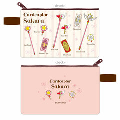 Cardcaptor Sakura: Clear Card Flat Pouch w/Handle Icon Border