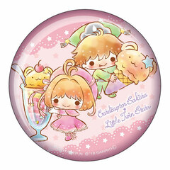 Cardcaptor Sakura x Little Twin Stars Tin Badge Sakura, Syaoran