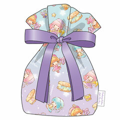 Cardcaptor Sakura x Little Twin Stars Satin Drawstring Pouch Purple