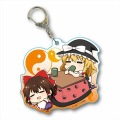 Choi Deka Acrylic Keychain Touhou Project Kotatsu ver. Reimu, Marisa
