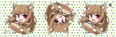 Dengeki Bunko 25th Anniversary Long Cushion Cover Vegetable Clothes, Spice and Wolf