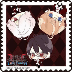 DIABOLIK LOVERS LOST EDEN - Postage Stamp-style Rubber Mat Coaster: Shu, Reiji, Subaru