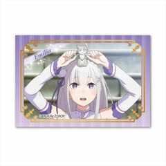 BIG Square Tin Badge - Re:ZERO -Starting Life in Another World- Emilia A