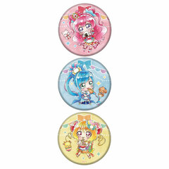 Delicious Party Pretty Cure Tin Badge Set (3 Items in 1 Set)