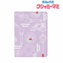 Creamy Mami, the Magic Angel Motif Pattern 4Pocket Pass Case Purple