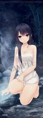 Coffee Kizoku - Life-size Wall Scroll: Rika Shiramine (Onsen Bath Towel ver.)