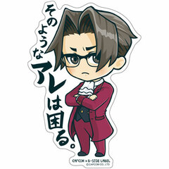 CAPCOM x B-SIDE LABEL Sticker - Ace Attorney: Edgeworth B