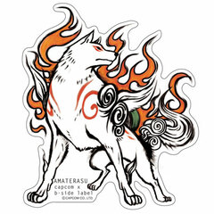 CAPCOM x B-SIDE LABEL Sticker - Okami: Amaterasu Sugata