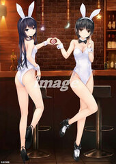Coffee Kizoku - B0 Wall Scroll: Bunny Girl (WHITE) Namaashi ver.