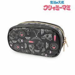 Creamy Mami, the Magic Angel Motif Pattern Makeup Pouch Black