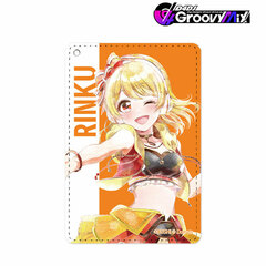 D4DJ Groovy Mix Aimoto Rinku Ani-Art aqua label 1-Pocket Pass Case