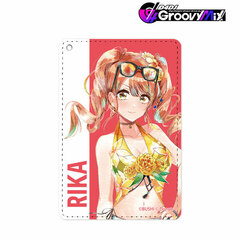 D4DJ Groovy Mix Seto Rika Ani-Art aqua label 1-Pocket Pass Case