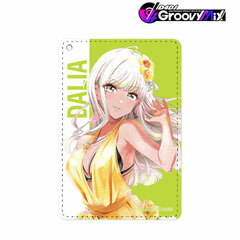 D4DJ Groovy Mix Matsuyama Dalia Ani-Art aqua label 1-Pocket Pass Case