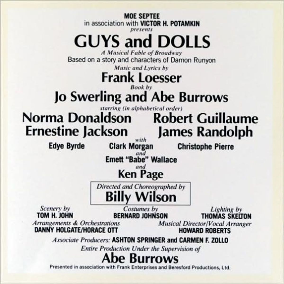 Guys and Dolls [1976 Broadway Revival Cast] (CD)