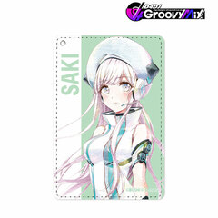 D4DJ Groovy Mix Izumo Saki Ani-Art aqua label 1-Pocket Pass Case