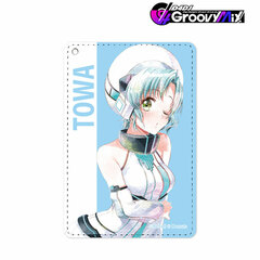 D4DJ Groovy Mix Hanamaki Towa Ani-Art aqua label 1-Pocket Pass Case