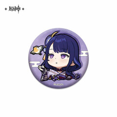 Genshin Impact Deformed Stamp Series Pearl Tin Badge Raiden Shogun