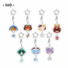 Genshin Impact Teyvat Zoo Series Acrylic Keychain 7Pack Set