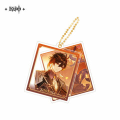 Genshin Impact Wallpaper Chara Double Acrylic Strap Zhongli