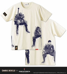 Dark Souls x TORCH TORCH - Kokoro Oreta Senshi-tachi no T-shirt: Neat White (natural) XL Size