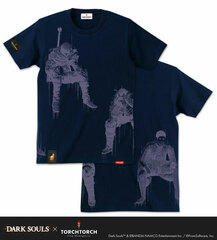 Dark Souls x TORCH TORCH - Kokoro Oreta Senshi-tachi no T-shirt: Neat Blue L Size