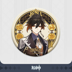 Genshin Impact Liyue Harbor Series Chara Tin Badge Zhongli