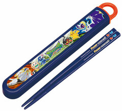 Pokemon Sun and Moon ABS2AM Dishwasher Safe Slide Chopsticks & Chopsticks Box Set (Chopsticks w/Name Writing Space)