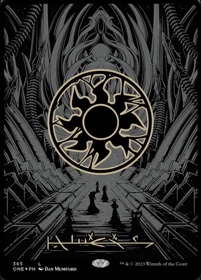 Plains (365) - Oil Slick Raised Foil - Phyrexian