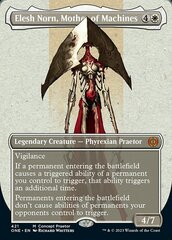 Elesh Norn, Mother of Machines ~~ Borderless (Concept Praetor) (421) - Step-and-Compleat Foil