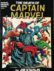 Df Death Of Captain Marvel File Copy Starlin Sgn (STL257625)