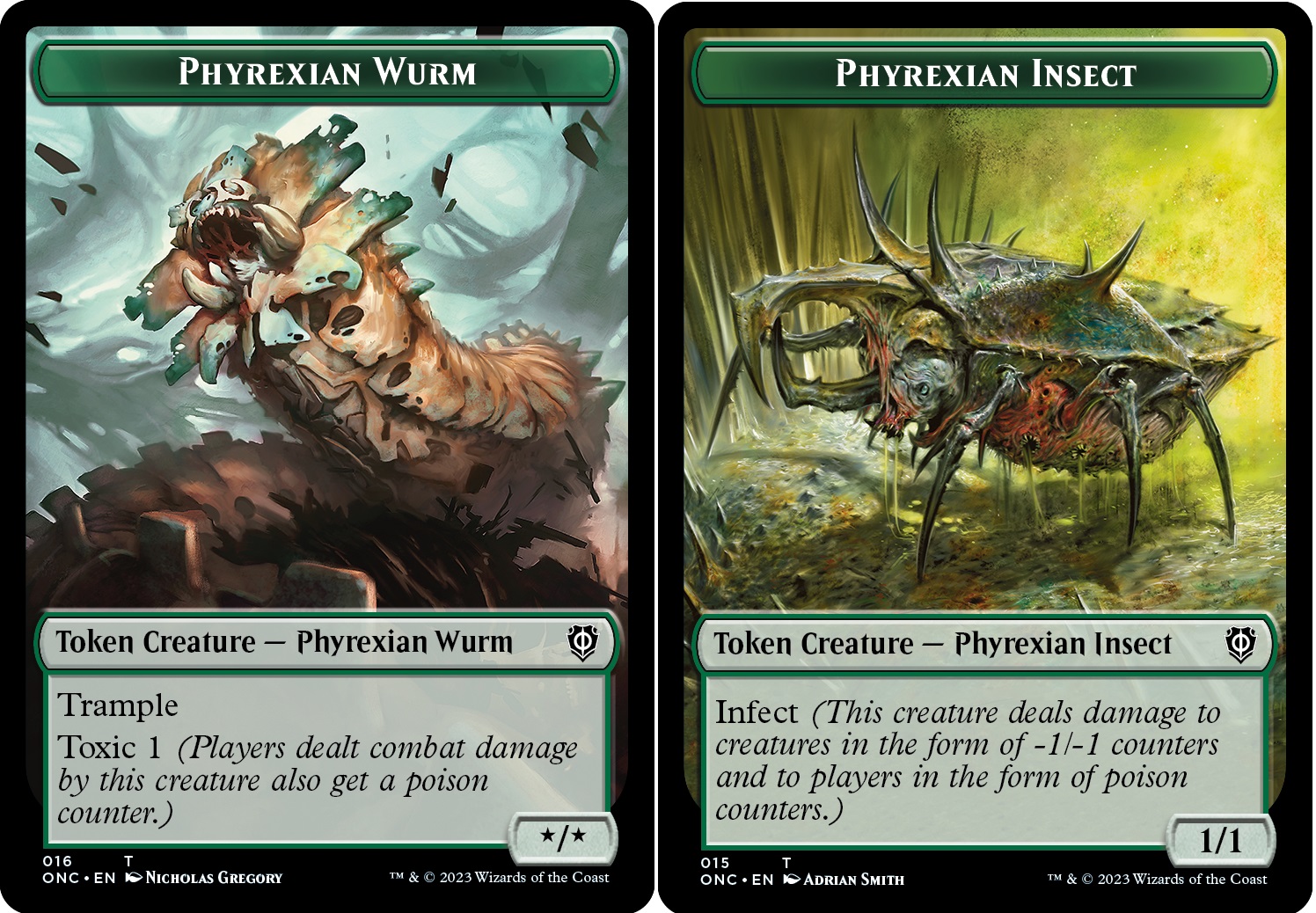 Phyrexian Wurm // Phyrexian Insect Double-sided Token