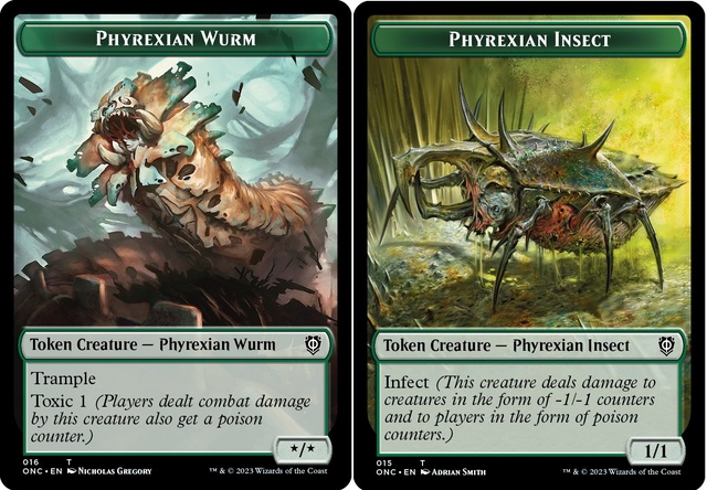 Phyrexian Wurm // Phyrexian Insect Double-sided Token