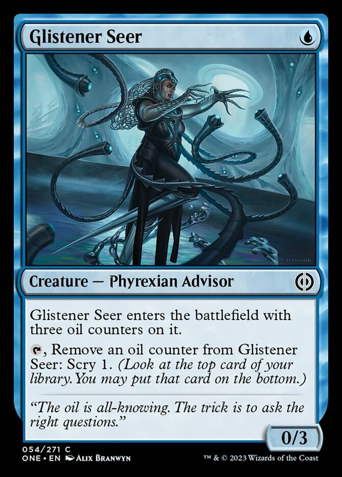 MTG-4x-Near Mint, English-Glistener Seer - Foil-Phyrexia: All Will Be One |  eBay
