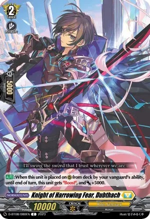Knight of Harrowing Fear, Dubthach - D-BT08/080EN - C