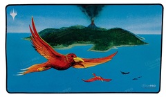 Ultra Pro - Dominaria Remastered Birds of Paradise Black Stitched Standard Gaming Playmat for Magic: The Gathering